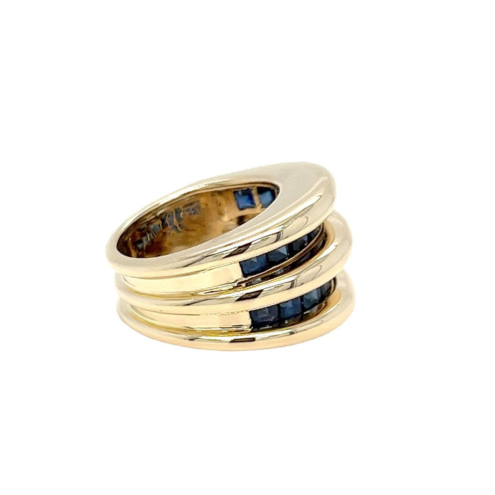 Sapphire Channel Set Dome Ring