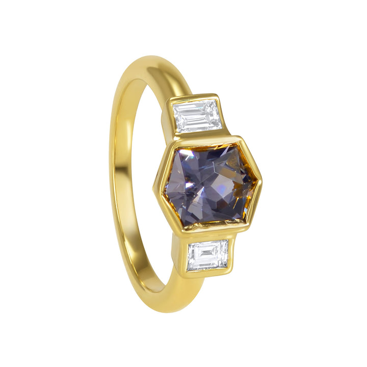 Spinel and Diamond Ring