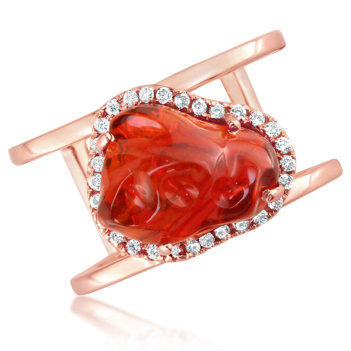 Mexican Fire Opal Ring