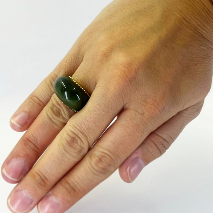 Carved Jade Ring