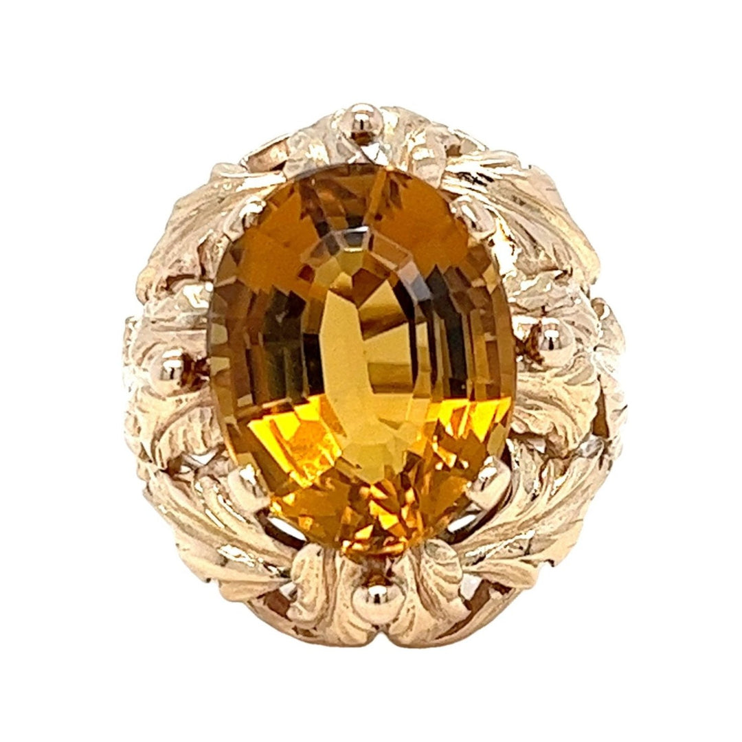 Vintage Citrine Cocktail Ring