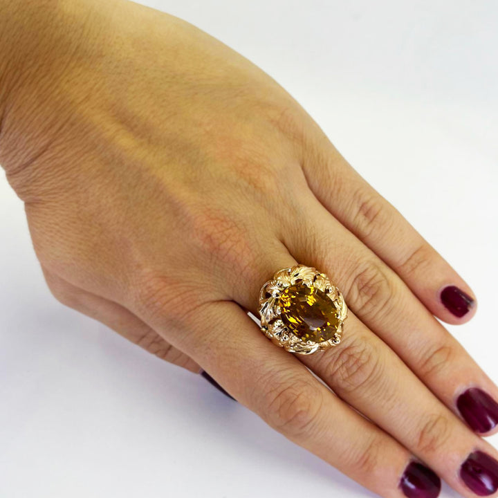 Vintage Citrine Cocktail Ring
