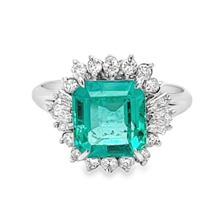 Emerald and Diamond Ring
