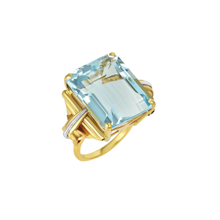 Aquamarine Retro Ring