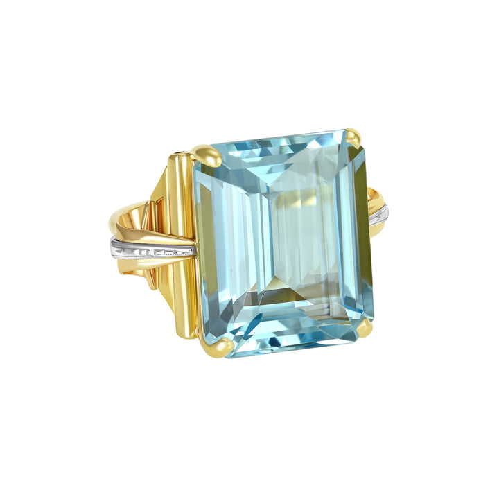 Aquamarine Retro Ring