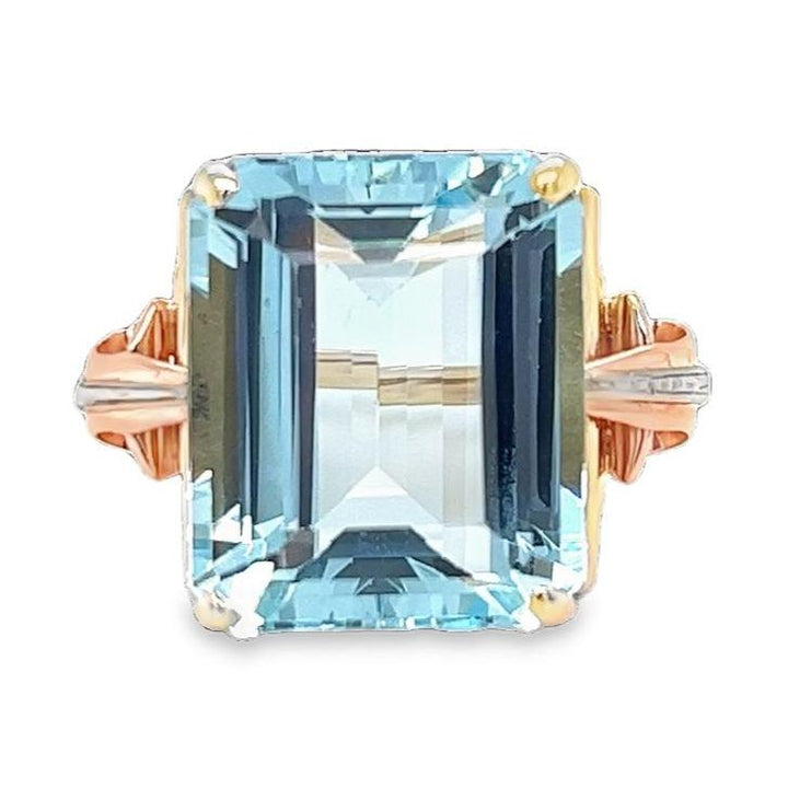 Aquamarine Retro Ring