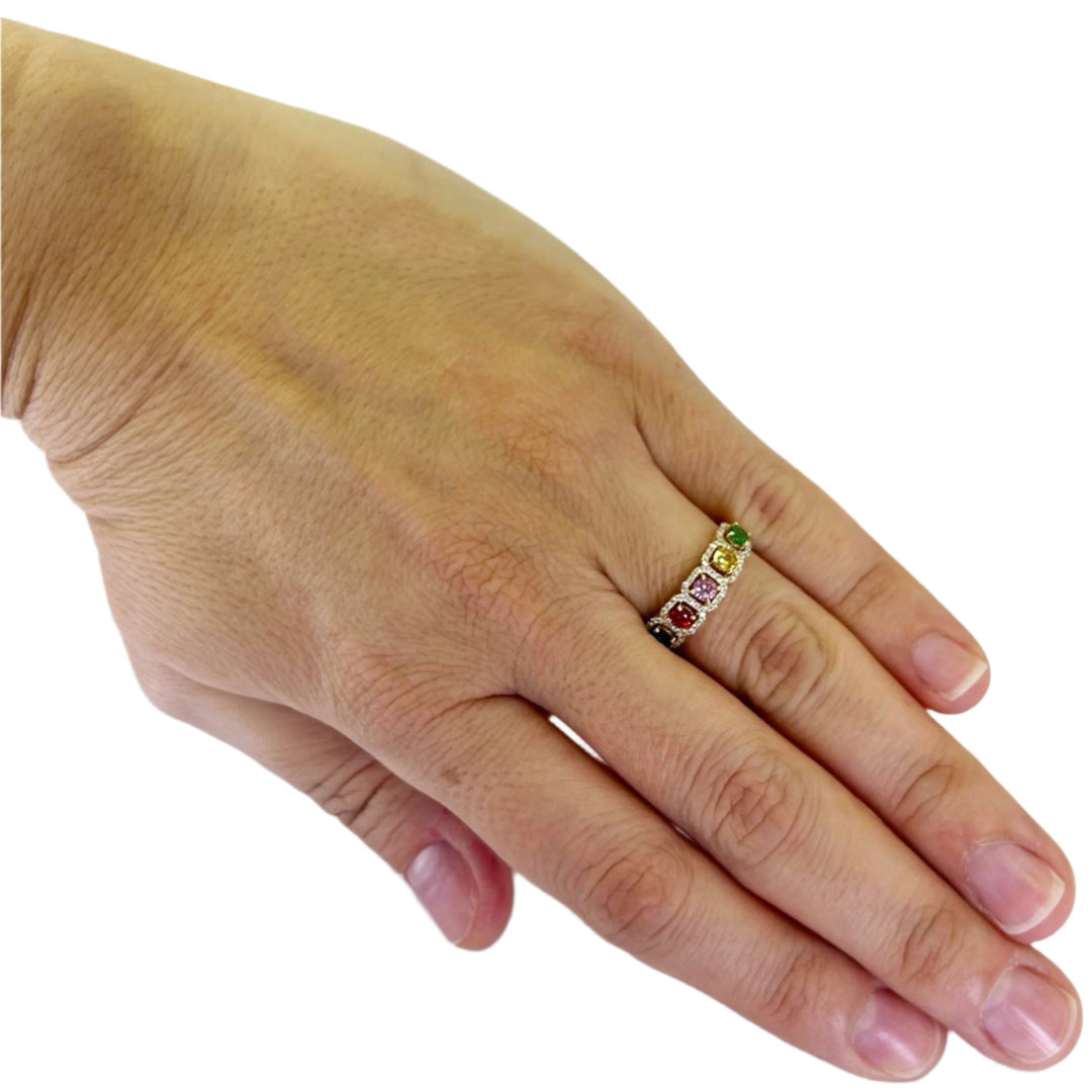 Multicolor Sapphire Ring