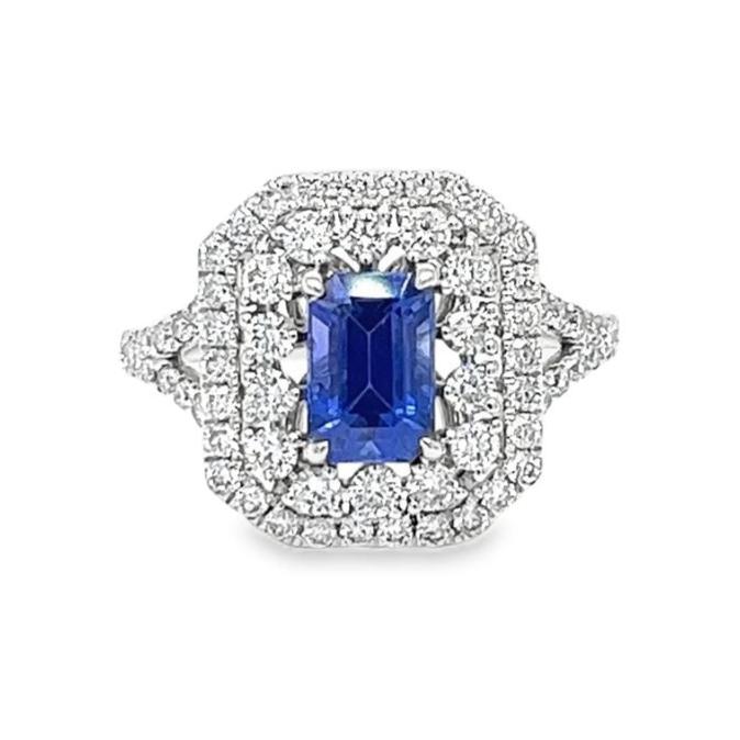 Sapphire Halo Ring