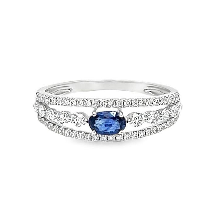 Sapphire and Diamond Stack Ring