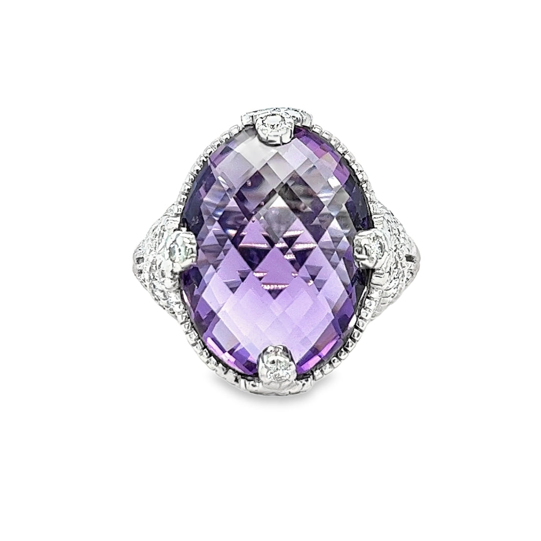Judith Ripka Amethyst Cocktail Ring