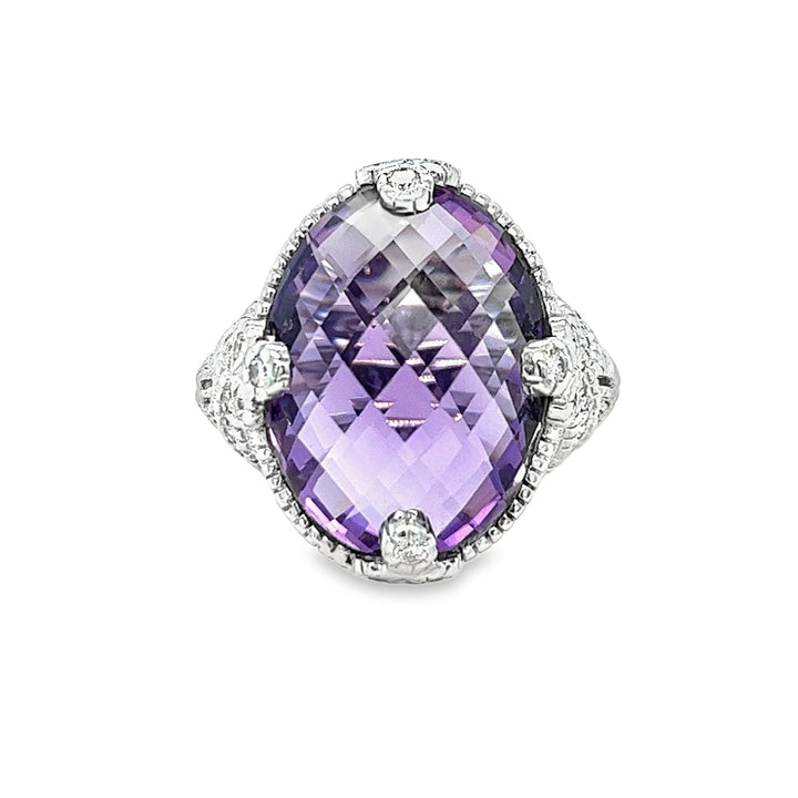 Judith Ripka Amethyst Cocktail Ring