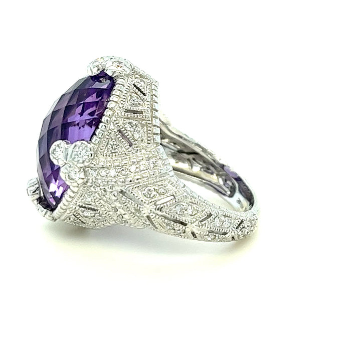 Judith Ripka Amethyst Cocktail Ring