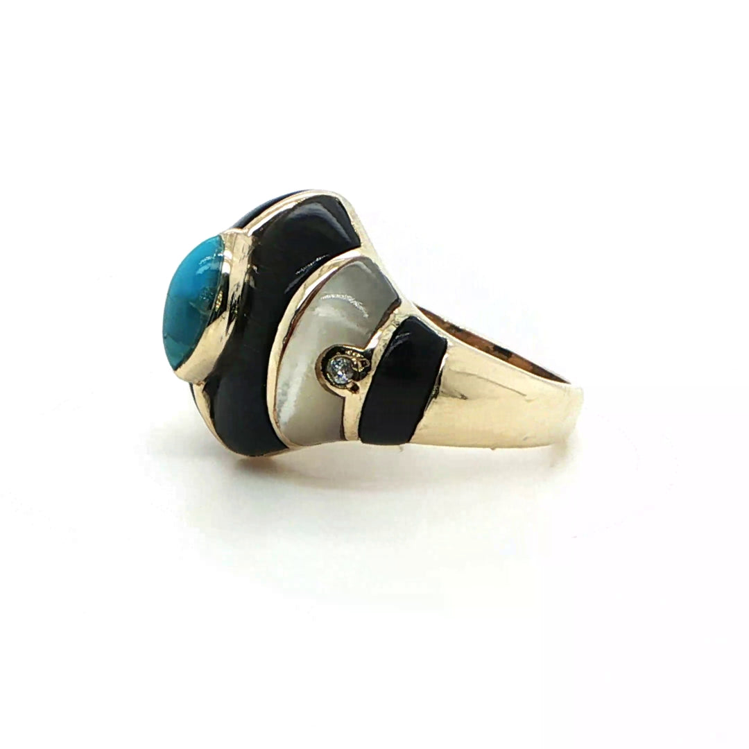 14K Yellow Gold MAZ Dome Ring