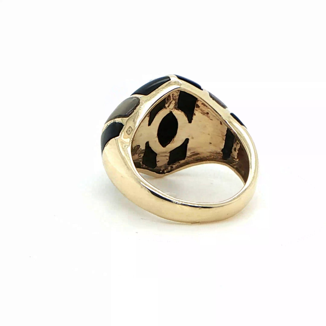 14K Yellow Gold MAZ Dome Ring