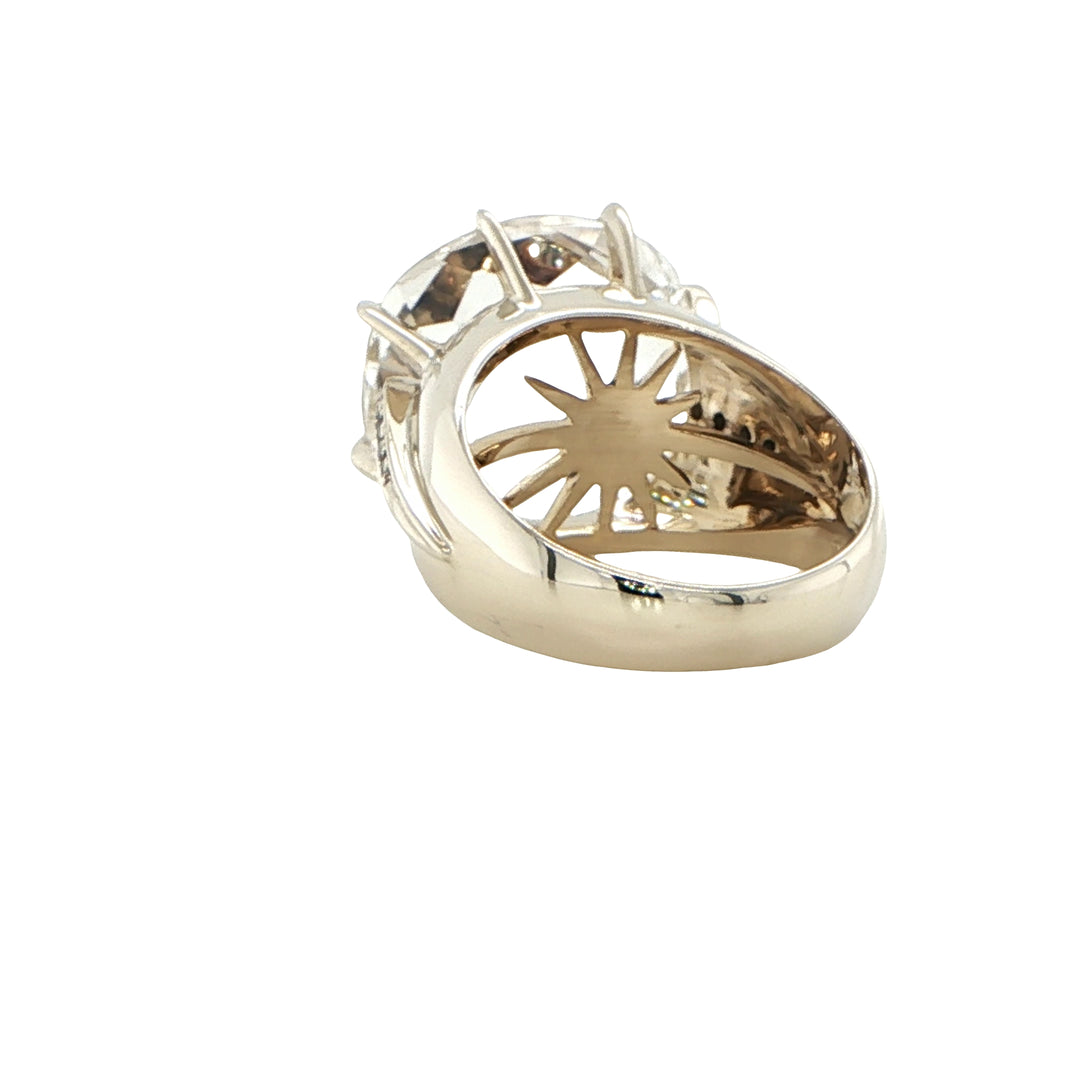 H. Stern 18K Noble Gold Cobblestone Quartz & Diamond Ring