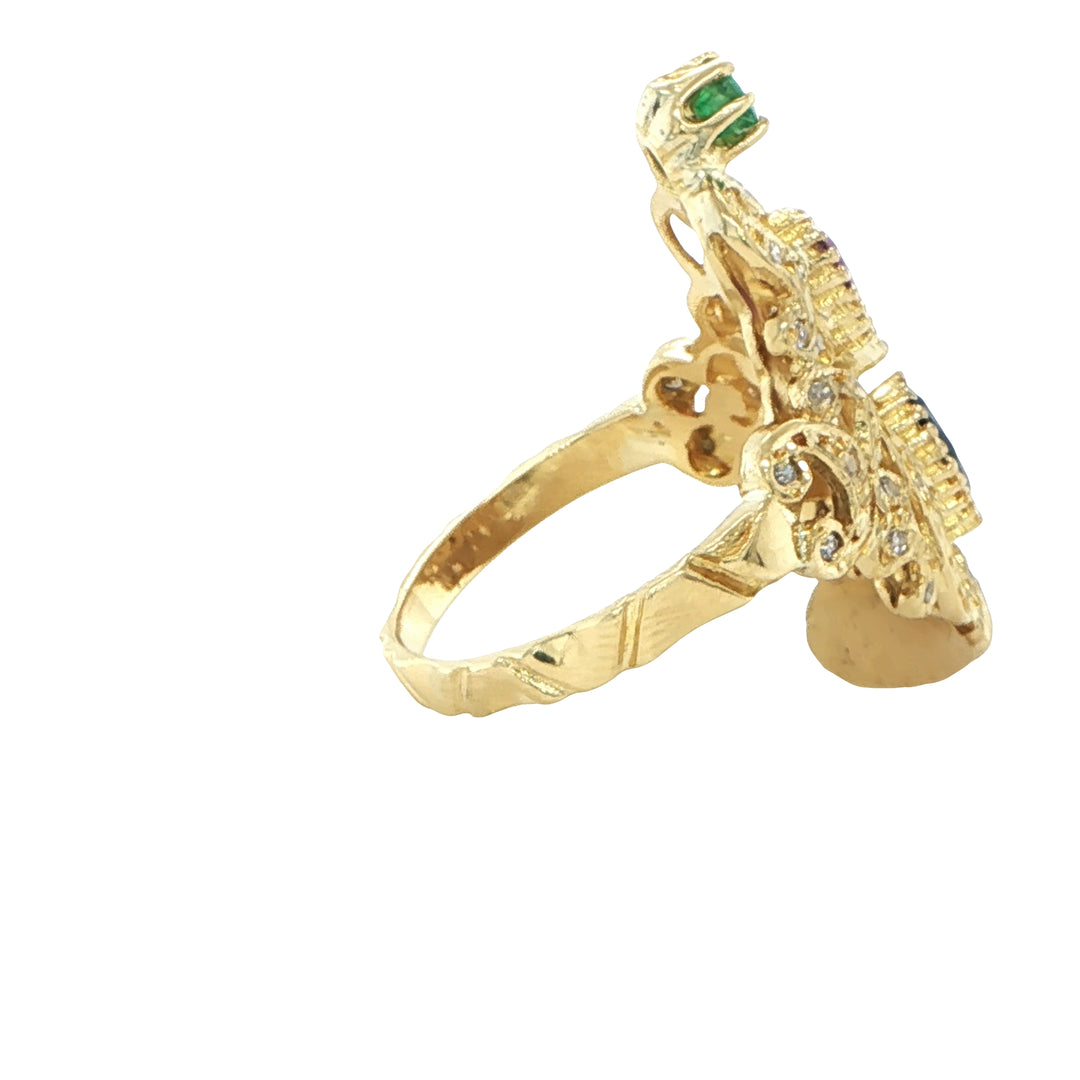 18K Yellow Gold Fashion Ring