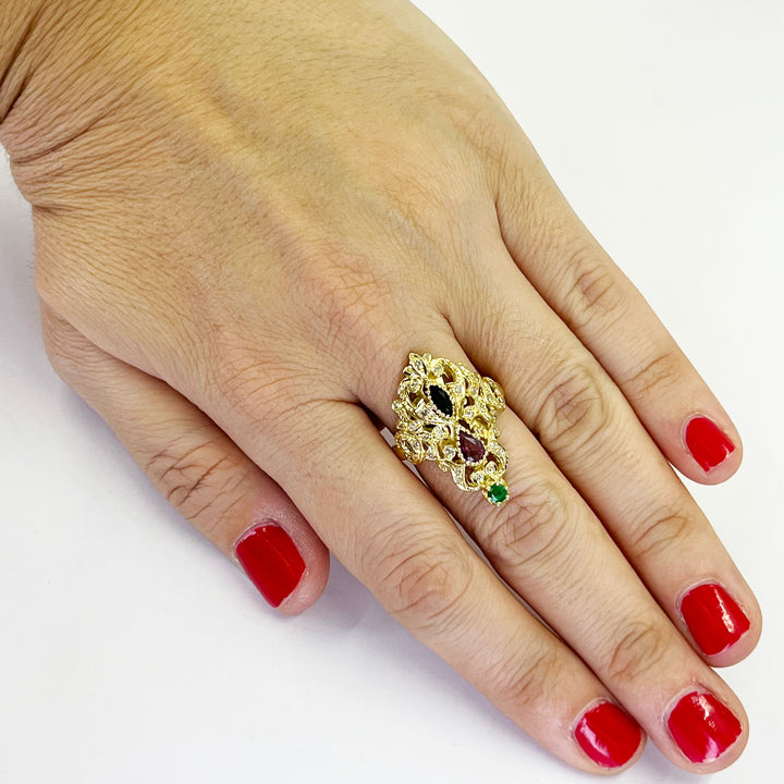18K Yellow Gold Fashion Ring