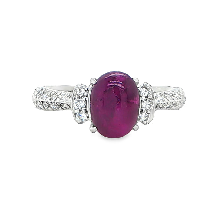Platinum Star Ruby & Diamond Ring