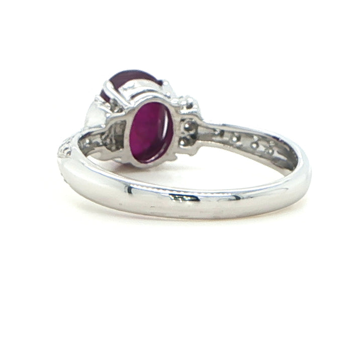 Platinum Star Ruby & Diamond Ring