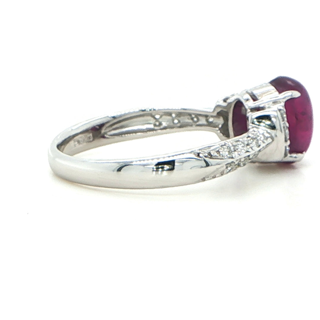 Platinum Star Ruby & Diamond Ring
