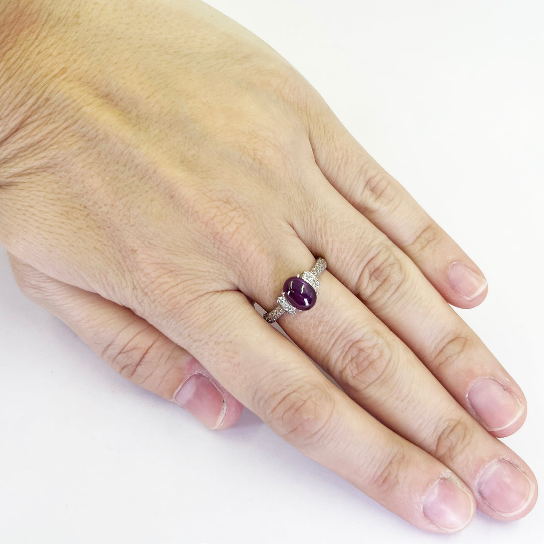 Platinum Star Ruby & Diamond Ring