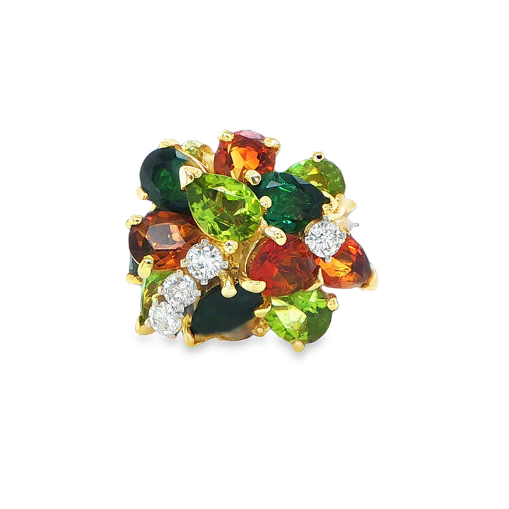 La Triomph 14K Yellow Gold Multi-Gemstone Diamond Ring
