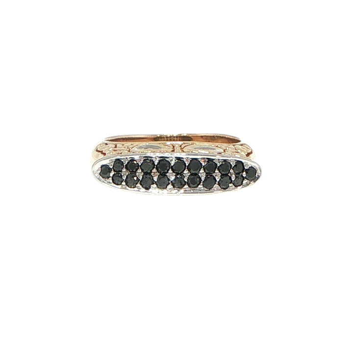John Hardy 18K Yellow Gold Black Diamond Ring