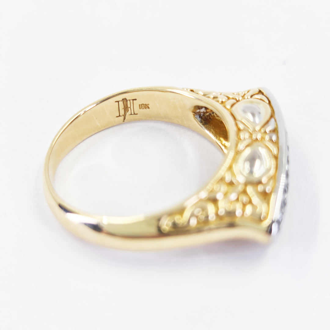 John Hardy 18K Yellow Gold Black Diamond Ring