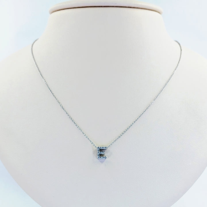 Tiny Initial ''E'' Necklace
