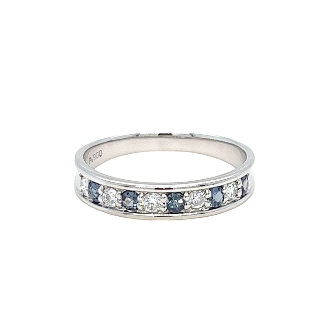 Platinum Brazilian Alexandrite & Diamond Band