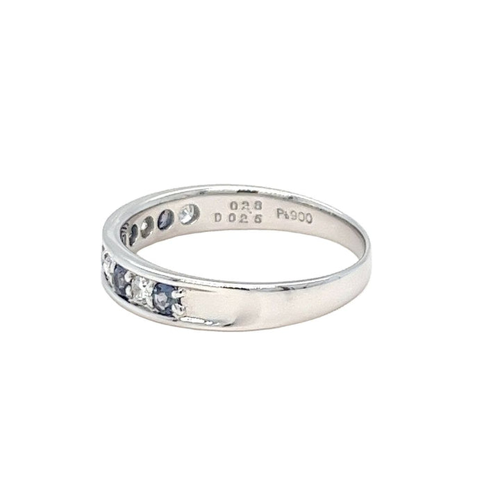 Platinum Brazilian Alexandrite & Diamond Band