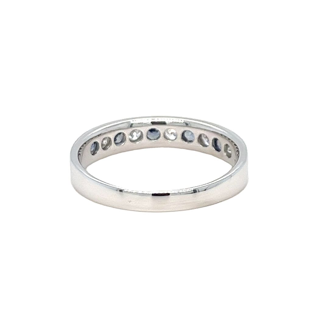 Platinum Brazilian Alexandrite & Diamond Band