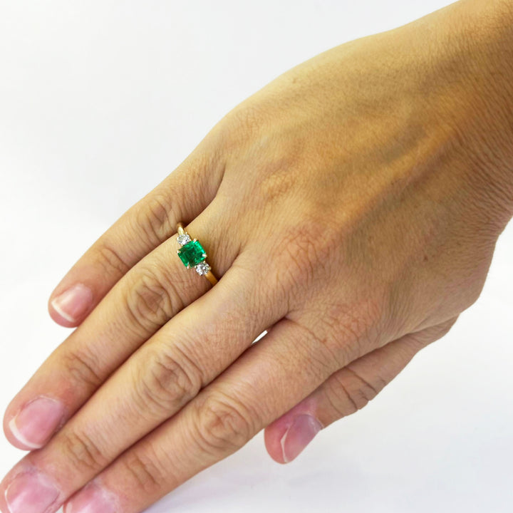 Emerald and Diamond Ring