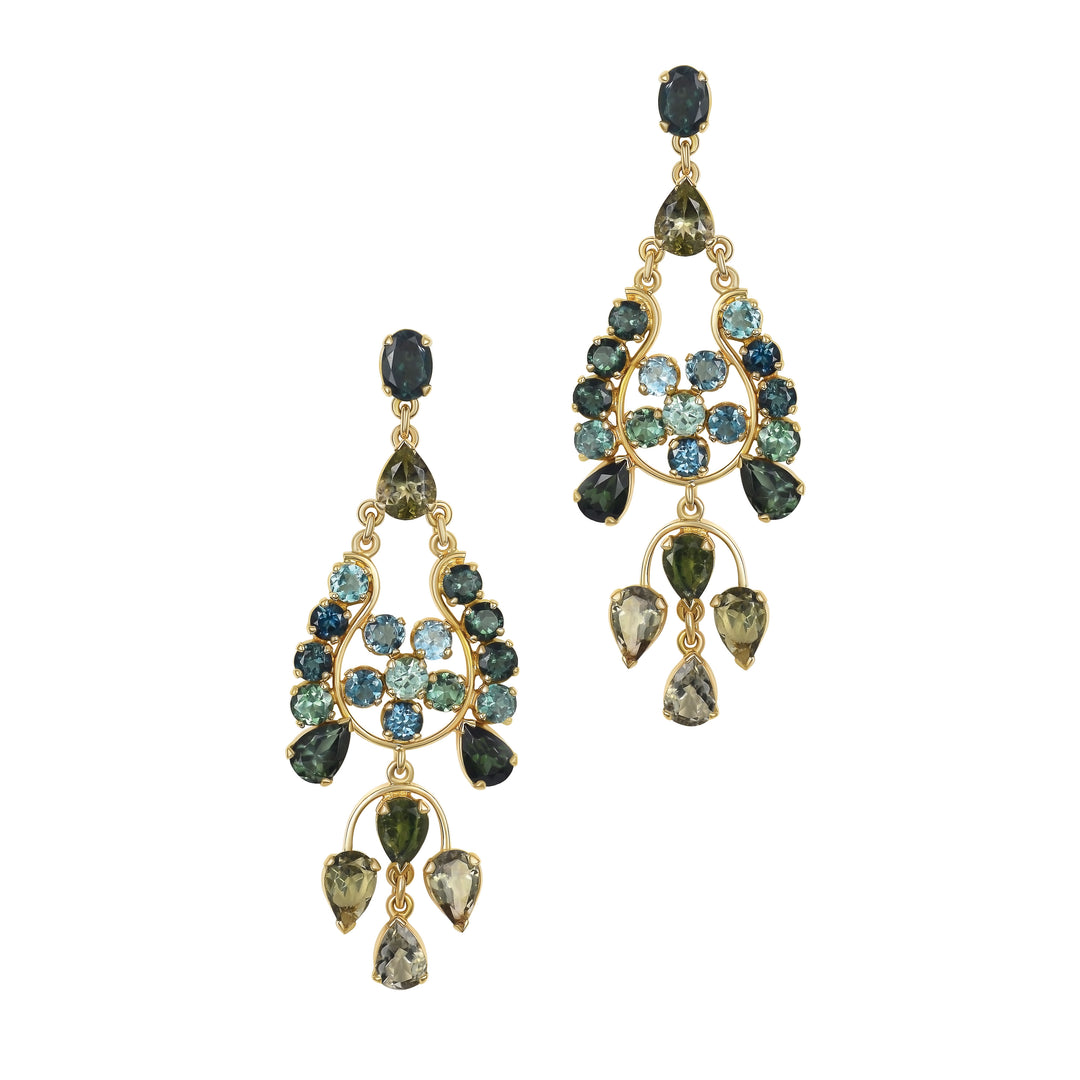 Tourmaline Chandelier Earrings
