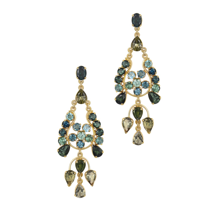 Tourmaline Chandelier Earrings