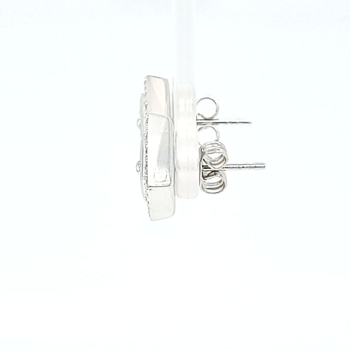 Emerald and Diamond Halo Earrings