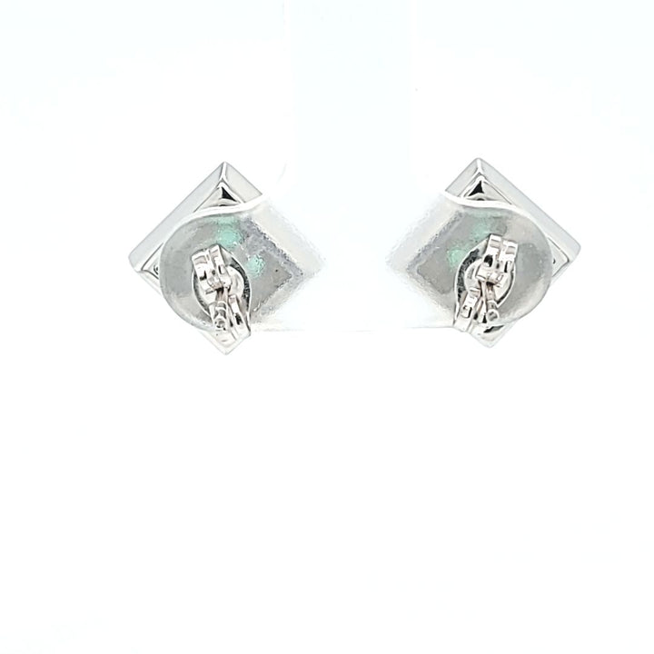 Emerald and Diamond Halo Earrings