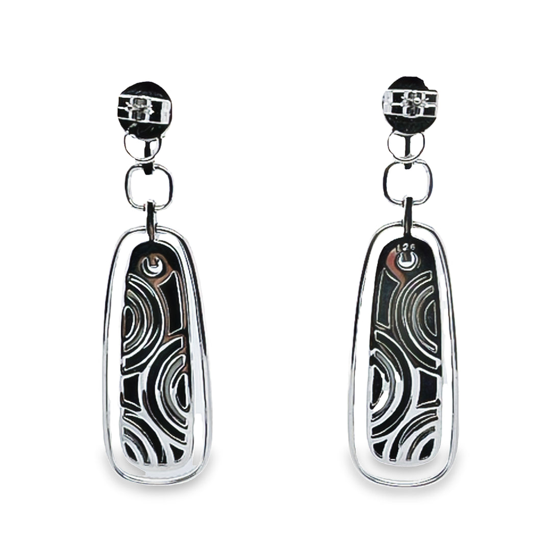 Belford Onyx, Agate and Diamond Drop Earrings