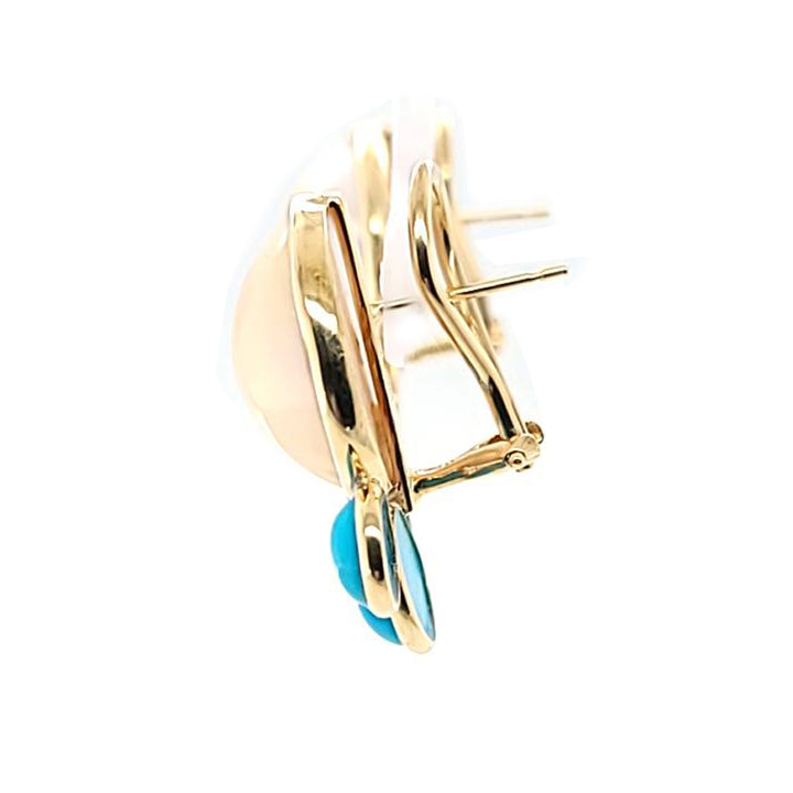 Mabe Pearl and Turquoise Earrings