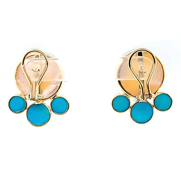 Mabe Pearl and Turquoise Earrings