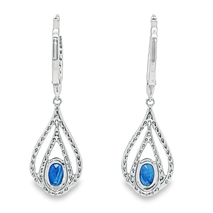 Sapphire and Diamond Drop Earrings