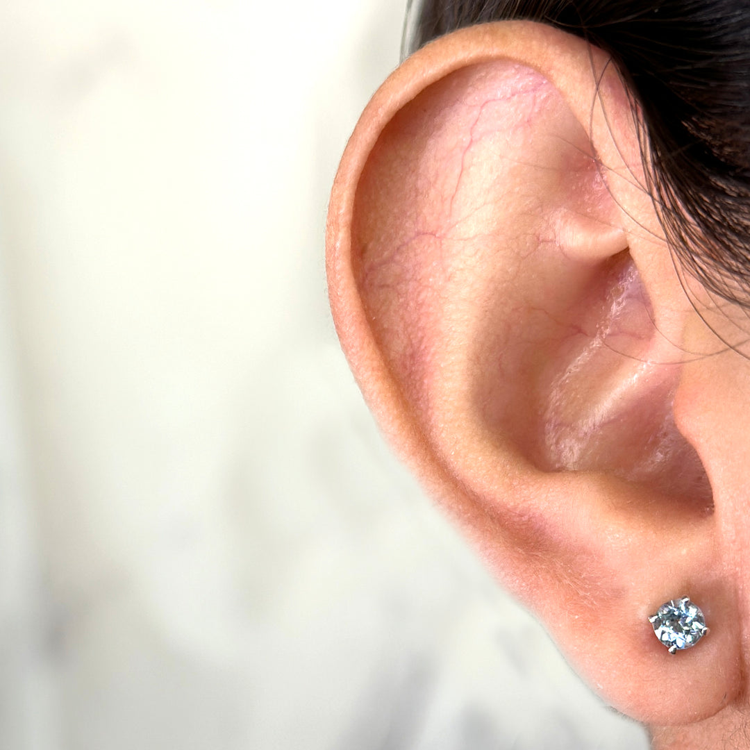 Aquamarine Stud Earrings