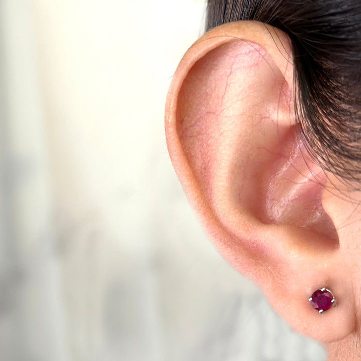 Ruby Stud Earrings