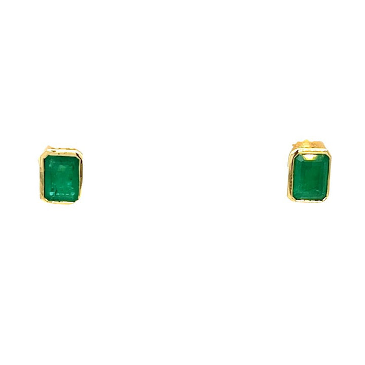 2.52 Carat Emerald Stud Earrings