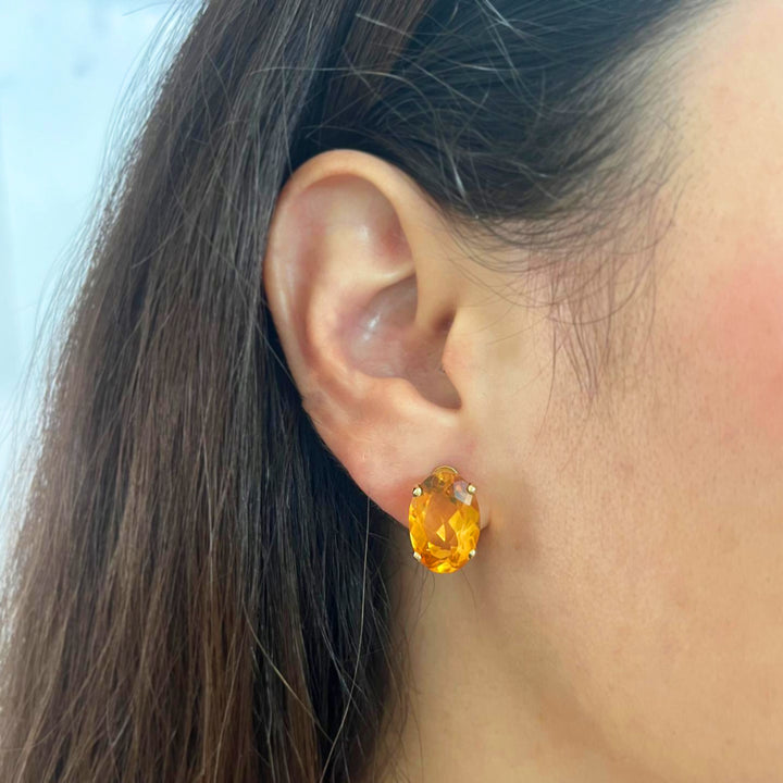 Citrine Stud Earrings