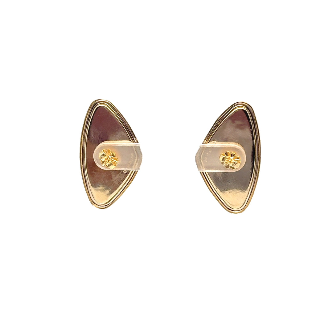14K Yellow Gold Mosaic Opal Drop Earrings