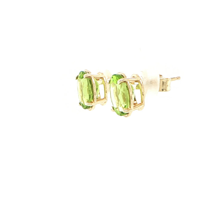14K Yellow Gold Tourmaline Stud Earrings