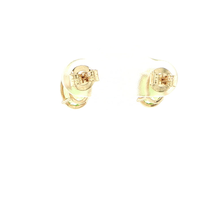 14K Yellow Gold Tourmaline Stud Earrings