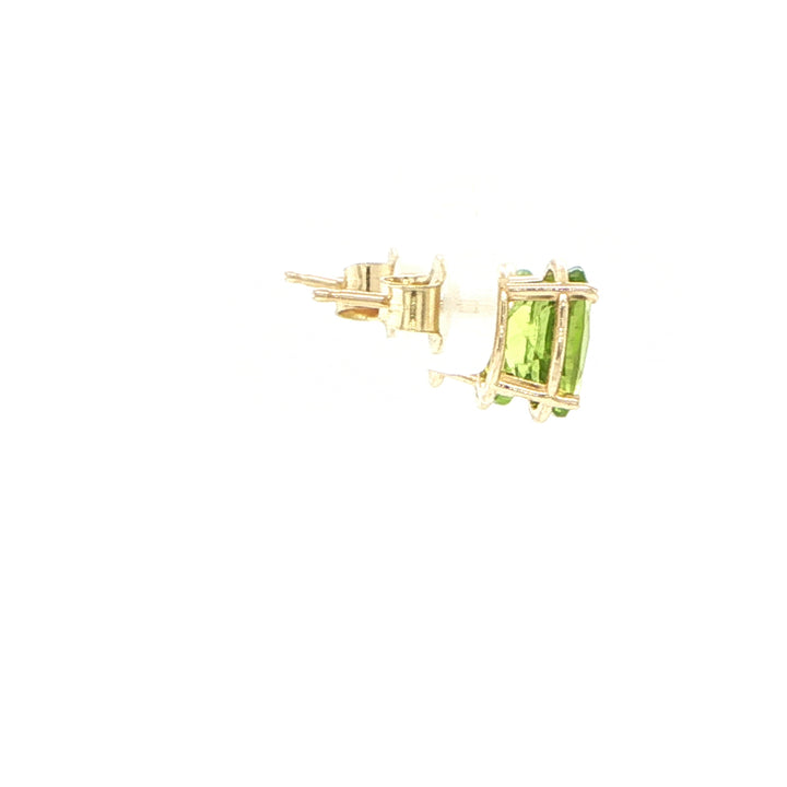 14K Yellow Gold Tourmaline Stud Earrings