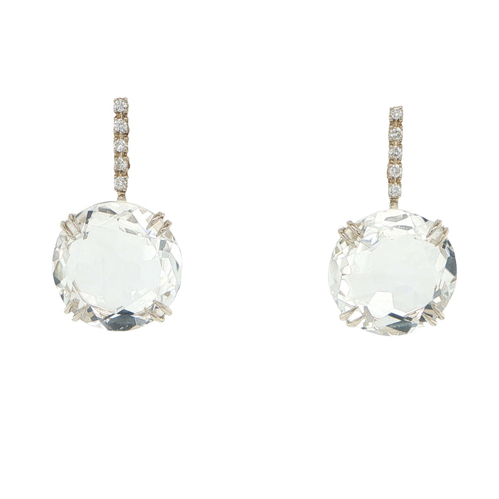 H. Stern 18K Noble Gold Cobblestone Quartz Drop Earrings